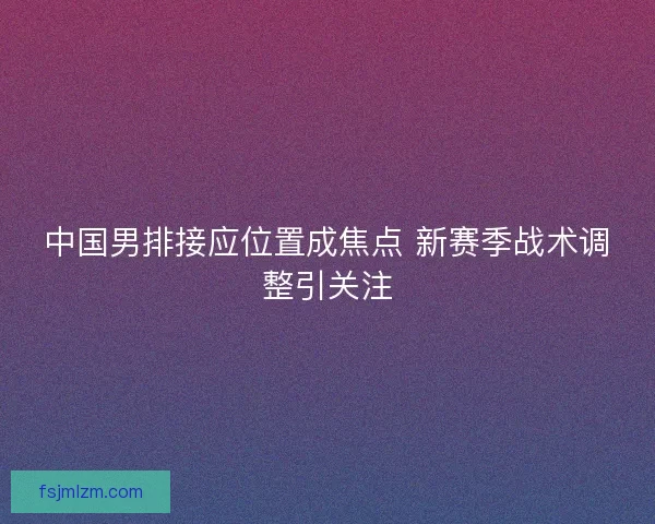 中国男排接应位置成焦点 新赛季战术调整引关注